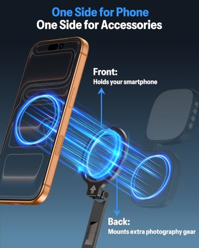 OMOTON TP02-Pro-BK Magnetic Phone Holder Kit with & 2 Remotes - color: 8-Black BK