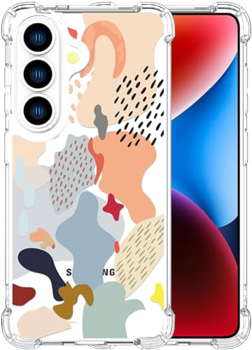 for Samsung Galaxy S26 Case - Clear Abstract Art | Cute Transparent Phone Cases for Women with Design, Girls Girly with Heavy Duty Protective Bumper - color: Clear Abstract Art, size: S26