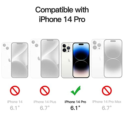 JETech Privacy Screen Protector for iPhone 14 Pro, 2+2 Pack - size: iPhone 14 Pro