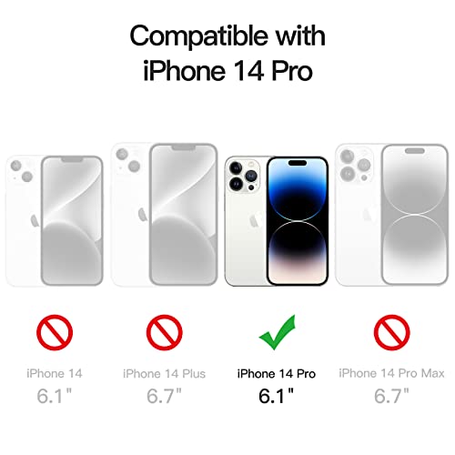 JETech Screen Protector for iPhone 14 Pro, 2+2 Pack - size: iPhone 14 Pro