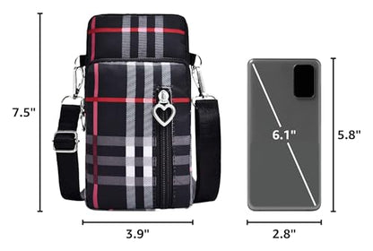 BIAOTIE Lightweight Small Crossbody bags Cell Phone Purses Travel Pouch Shoulder Bag for Women - color: Black Stripes