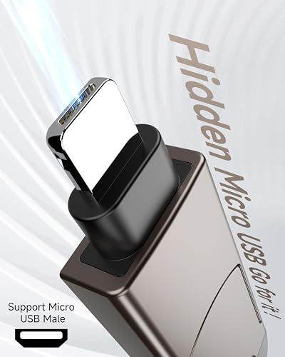 6-in-1 Keychain Charging Cable, Travel Essentials 60W PD Fast Charging Multi Charger Cable with USB-C, USB-A, L & Micro USB, Portable Magnetic Charger Cord for iPhone,iPad,MacBook,Cruise Accessories
