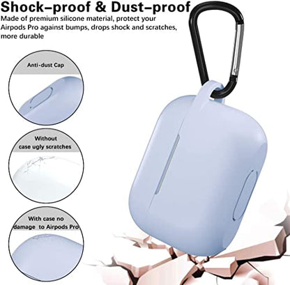 Lerobo for AirPod Pro Case, Soft Silicone Cover with Keychain, Lilac - color: Lilac