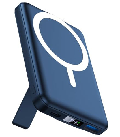 AOGUERBE for MagSafe Portable Charger, 10000mAh Magnetic Charger for iPhone - color: Royal Blue
