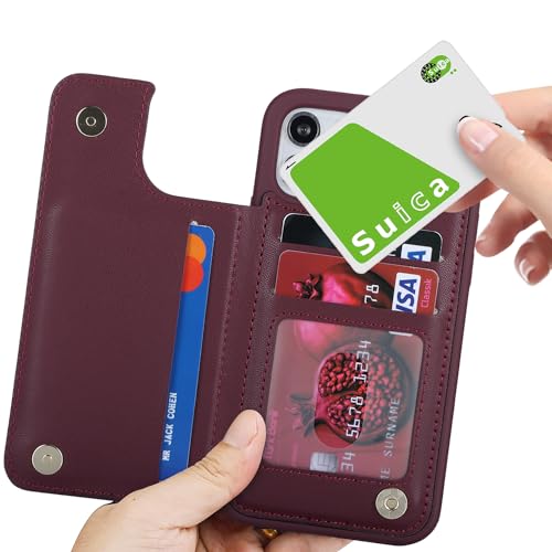 iCoverCase Compatible with iPhone 11 Pro Phone Case with Card Holder, Wallet Case for Women Men RFID Blocking PU Leather Protective Case 5.8 Inch (Wine Red) - color: Wine Red