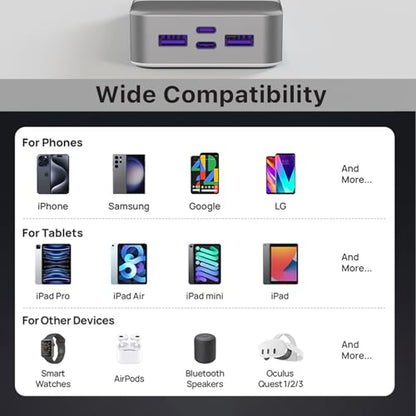 JUOVI Power Bank 45W 20000mAh Portable Charger - color: White