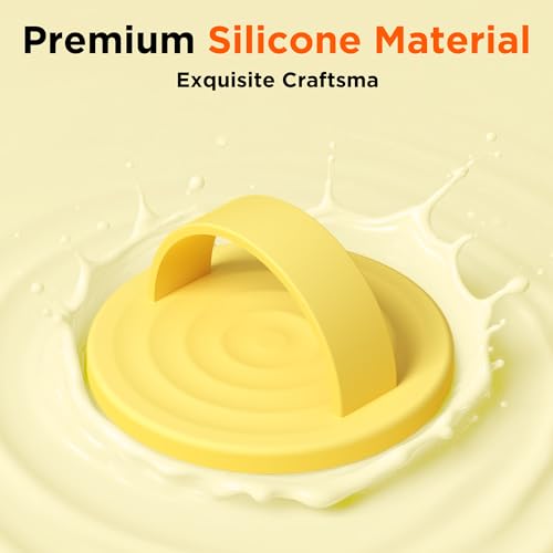 Magnetic Phone Grip Ring, Compatible with MagSafe, Upgraded Liquid Silicone for Secure Comfort, Rotating Finger Loop Ring Grip Holder for iPhone 17/16/15/14/13/12 Pro Max Plus, Yellow - color: Yellow