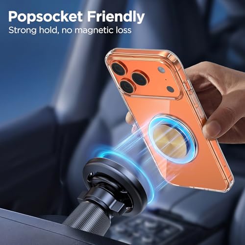 Miracase Car Phone Holder for Magsafe [Strong Magnets] Magnetic Phone Holders for Your Car, 360°Adjustable Air Vent Hands Free GPS Navigation Mount Cradle Fit iPhone 17-12 & All Smartphones, Black - color: Dark Black