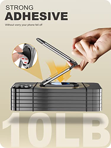 A-LuGei Phone Kickstand Ring Holder, Cell Phone Grips, Phone Stand for Desk - color: Hallow Black