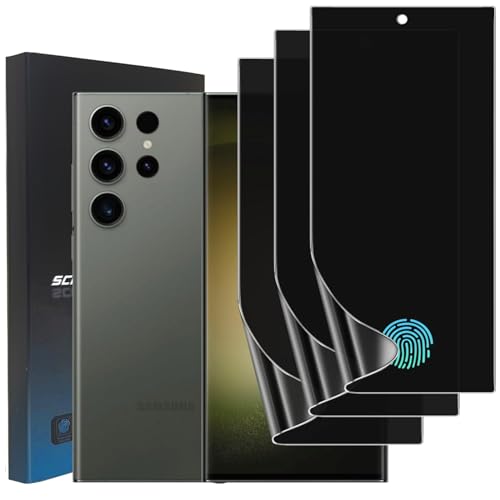 3 Pack TPU Privacy Screen Protector for Samsung Galaxy S23 Ultra 6.8" - size: Samsung Galaxy S23 Ultra