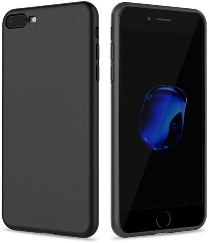 LRK Ultra Thin Black Case Compatible with iPhone 7 Plus/iPhone 8 Plus: Slim, Soft and Flexible (NOT Hard) [Matte Finish] Protective Black Phone Cover for iPhone 7 Plus/iPhone 8 Plus - Matte Black - size: iPhone 7 Plus/iPhone 8 Plus