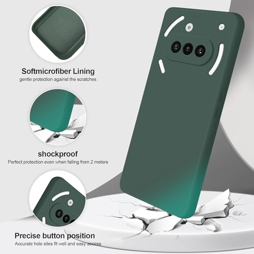 GiiYoon Silicone Case for Nothing Phone 3a, Green - color: Green, size: Nothing Phone 3a