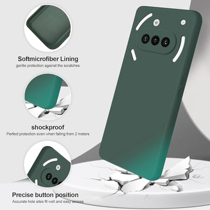 GiiYoon Silicone Case for Nothing Phone 3a, Green - color: Green, size: Nothing Phone 3a