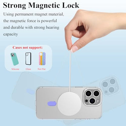 for MagSafe Ring, 2 PCS Magnet Sticker Magnetic Adapter Ring - color: Purple