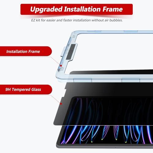 bersem Privacy Screen Protector for iPad Pro 12.9 (2022&2021&2020&2018) - size: iPad Pro 12.9 Inch (2022 / 2021 / 2020 / 2018)
