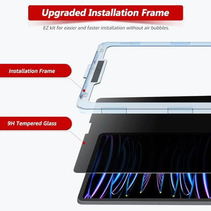 bersem Privacy Screen Protector for iPad Pro 12.9 (2022&2021&2020&2018) - size: iPad Pro 12.9 Inch (2022 / 2021 / 2020 / 2018)