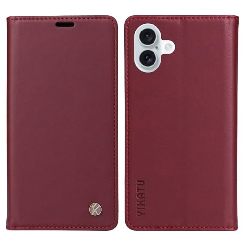 Caseurban Compatible with iPhone 16 Plus Wallet Case PU Leather Flip Folio Case with Card Holder Magnetic Closure Shockproof Protective Phone Cover Black - color: Black, size: iPhone 16 Plus