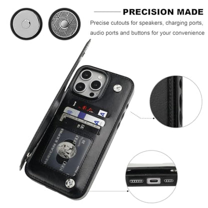ONETOP for iPhone 16 Pro Max Wallet Case with Credit Card Holder,Black | Kickstand,ID/Cash Holder,Case Wallet with Card Slots,Double Magnetic Clasp,Durable PU Leather Shockproof Cover for Women Men - color: Black