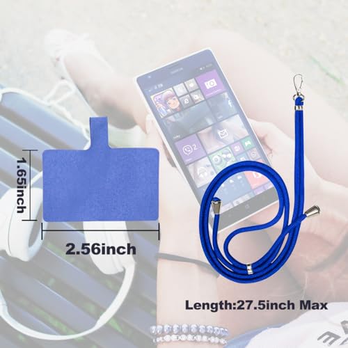 8 Packs Cell Phone Lanyards for Around The Neck,Adjustable Crossbody Phone Strap,Lanyard Phone Holder - color: Blue