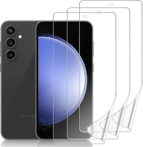 3 Pack Screen Protector Compatible for Samsung Galaxy S23 FE 5G 6.4 Inch, HD Clear Flexible Soft TPU Hydrogel Film for Samsung Galaxy S23 FE - Support Fingerprint Unlock, High Sensitivity - size: Samsung Galaxy S23 FE