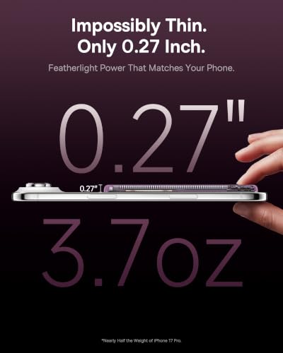 Baseus Picogo Air AM71 CCC Certified 5000mAh Ultra Slim Power Bank 0.27 " - color: Dark Cherry