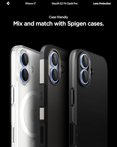 Spigen Camera Lens Protector for iPhone 17 (16 Plus/16) - Mist Blue - color: Mist Blue