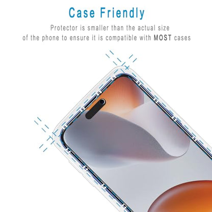 2 Pack Matte Privacy Screen Protector for iPhone 16 Tempered Glass - size: iPhone 16 6.1-Inch