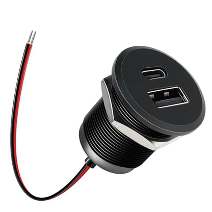 acegoo 24W USB C Car Charger, Aluminum Fast Charging 12V USB Outlet - color: Small Panel