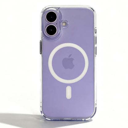 Magnetic for iPhone 17 Case Clear with [Camera Control Cover] [Compatible with MagSafe] Slim & Non-Slip Frosted Hard PC Back & Transparent Soft TPU Bumper Matte Phone Cover for iPhone 17 6.3" - size: iPhone 17