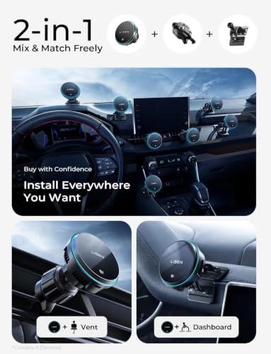 LISEN for iPhone 18 Pro Max Car Charger Mount Holder for Qi2.2 25W Cooling