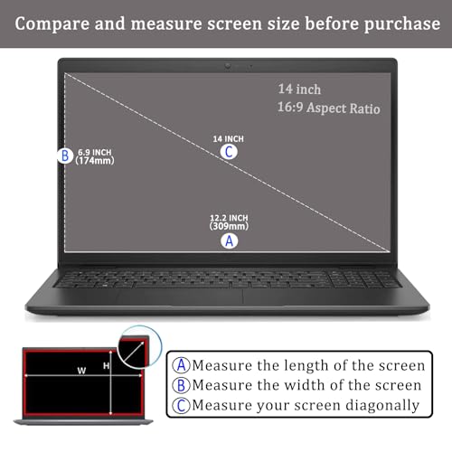 2 Pack Anti Blue Light(Matte) Screen Protector for 14" Laptop, HP Pavilion/Chromebook 14, Dell Inspiron/Latitude 14, ASUS Vivobook 14, Lenovo Ideapad/Thinkpad 14, Blue Light Blocking & Anti Glare