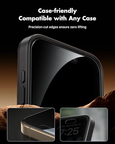 UNBREAKcable Privacy Screen Protector for iPhone 16 Pro - 3 Pack - size: iPhone 16 Pro