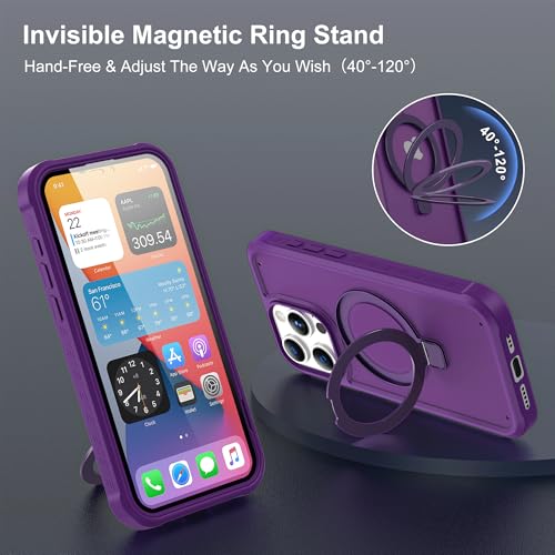 Compatible with iPhone 13 Pro Max Case with Stand 6.7",Purple - color: Purple, size: Iphone 13 Pro Max