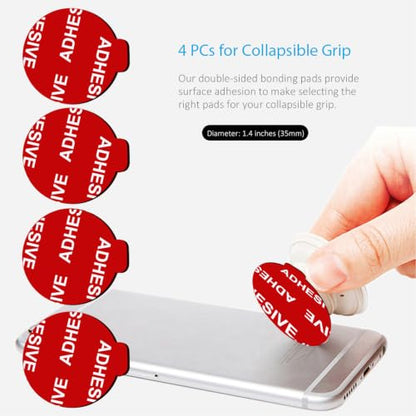 8 Pack Sticky Adhesive Compatible with Socket Mount Base, PKYAA Double-Sided Replacement Tape for Car Magnetic Phone Holder, 4 Pack Sticker Pads for Collapsible Grip & Stand Base