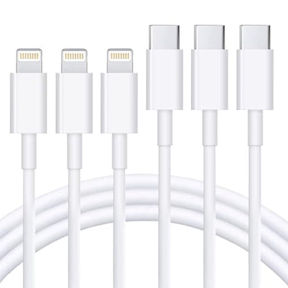 iPhone Charger 3Pack 3FT USB C to Lightning Cable [Apple MFi Certified] - size: 3 feet