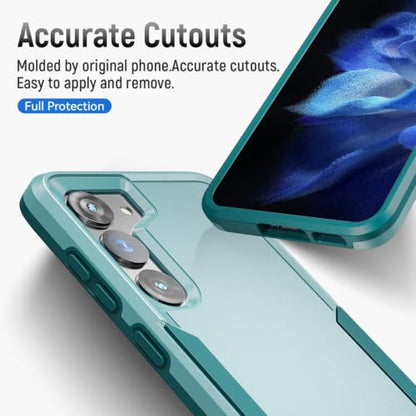 for Samsung Galaxy S23 Case with HD Screen Protector, Dual Layer Military Grade Drop Tested, Heavy Duty Rugged Shockproof Non-Slip Outdoor Protective Cover, Green - color: Green