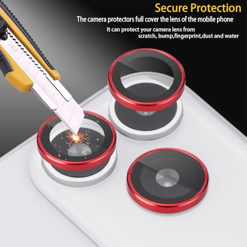 Camera Lens Protector for iPhone 17 Pro/17 Pro Max, Red - color: Red