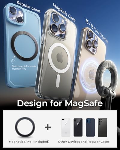 MRGLAS 2026 Upgraded for MagSafe Vacuum Car Phone Mount, 360° Adjustable - color: Black