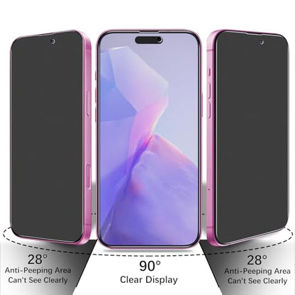 2 Pack Matte Privacy Screen Protector for iPhone 16 Plus/15 Plus - size: iPhone 16 Plus/15 Plus 6.7-Inch
