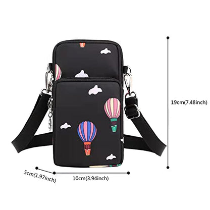 Women Crossbody Cell Phone Purse Case Armband Bag for iPhone 12 13 Mini 14 15 Plus 11 Pro Max Google Pixel 6a 7a 8a 6 7 8 Pro - color: Balloon