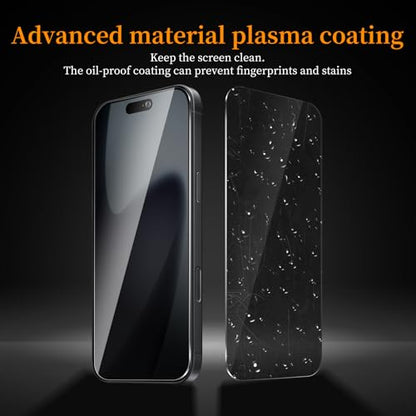 3+3 Pack Privacy Screen Protector for iPhone 17，3 Anti-Spy Tempered Glass Film+3 Camera Lens Protector, Anti-Scratch, 9H Hardness，Compatible phone cases，High definition