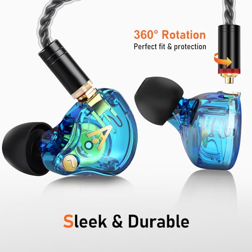 Audiovance Vibes 202ML HiFi Wired Earbuds for iPhone 14/13/12/11/X, Pro Max - color: 7-Blue