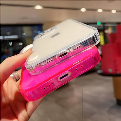 Strap Case for iPhone 12 Pro Max with Stand, Neon Magenta | Wrist Strap Kickstand, Adjustable Finger Hand Grip Loop, Slim Transparent Anti-Scratch Back, Soft Bumper Phone Cover - color: Neon Magenta, size: iPhone 12 Pro Max