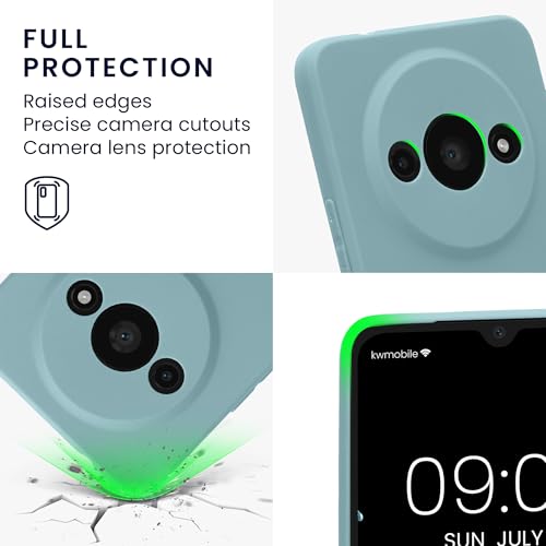 kwmobile Case Compatible with Xiaomi Redmi A3 Case - Protective Slim TPU Phone Cover - Soft Matte Finish - Antique Stone - color: Antique Stone