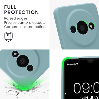 kwmobile Case Compatible with Xiaomi Redmi A3 Case - Protective Slim TPU Phone Cover - Soft Matte Finish - Antique Stone - color: Antique Stone