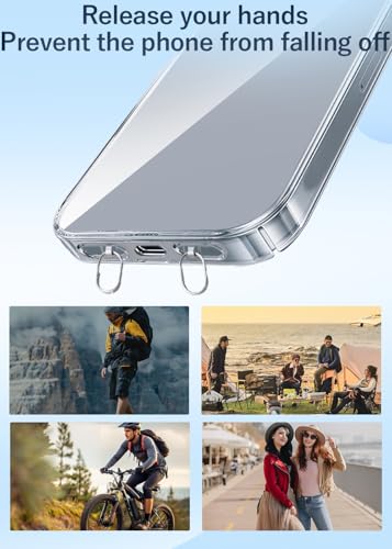 ZXZone Metal Phone Lanyard Attachment – 2-Way Double Buckle Hole Design, Stainless Steel Tether Tab for iPhone Cases, Universal Phone Strap Connector(Golden-TQ) - color: Golden-TQ