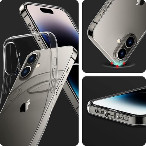 TENOC Phone Case Compatible with iPhone 16 Plus, Clear Case Shockproof Protective Bumper Slim Cover for 6.7 Inch - color: Clear, size: iPhone 16 Plus