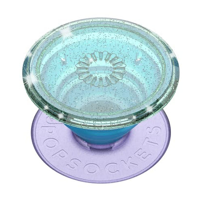 PopSockets Phone Grip with Expanding Kickstand, Adhesive Grip - Translucent Glitter Mint - color: Lavender