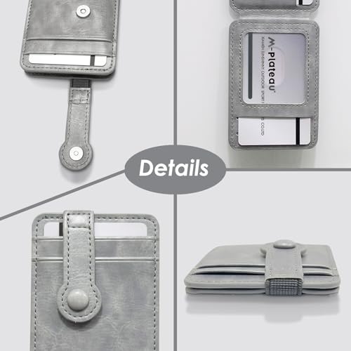 M-Plateau Phone Wallet Stick On – Adhesive Card Holder, Durable & Stylish Multi-Functional Wallet Attachment for Cell Phones, Secure and Slim with Adhesive(Pure Grey) - color: Pure Grey