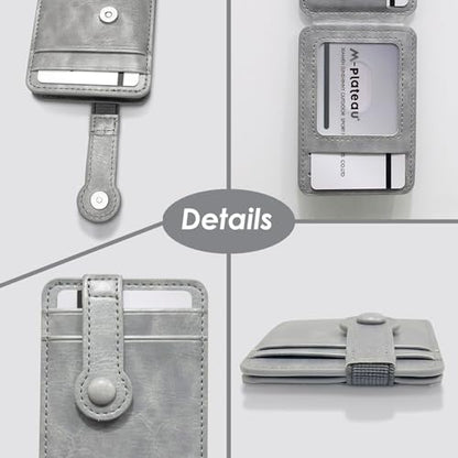 M-Plateau Phone Wallet Stick On – Adhesive Card Holder, Durable & Stylish Multi-Functional Wallet Attachment for Cell Phones, Secure and Slim with Adhesive(Pure Grey) - color: Pure Grey